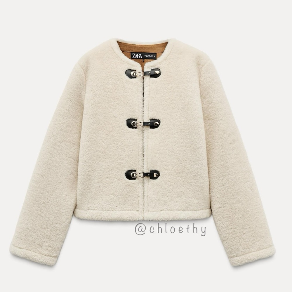 Zara DOUBLE-FACED TOGGLE JACKET - Picture 2 of 15